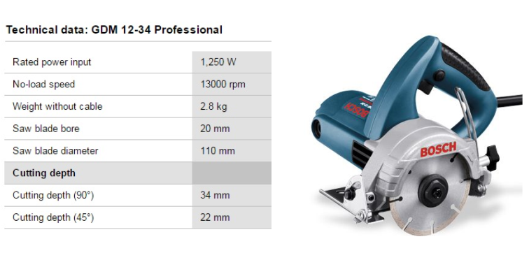 Máy cắt bê tông Bosch GDM12-34 chất lượng cao